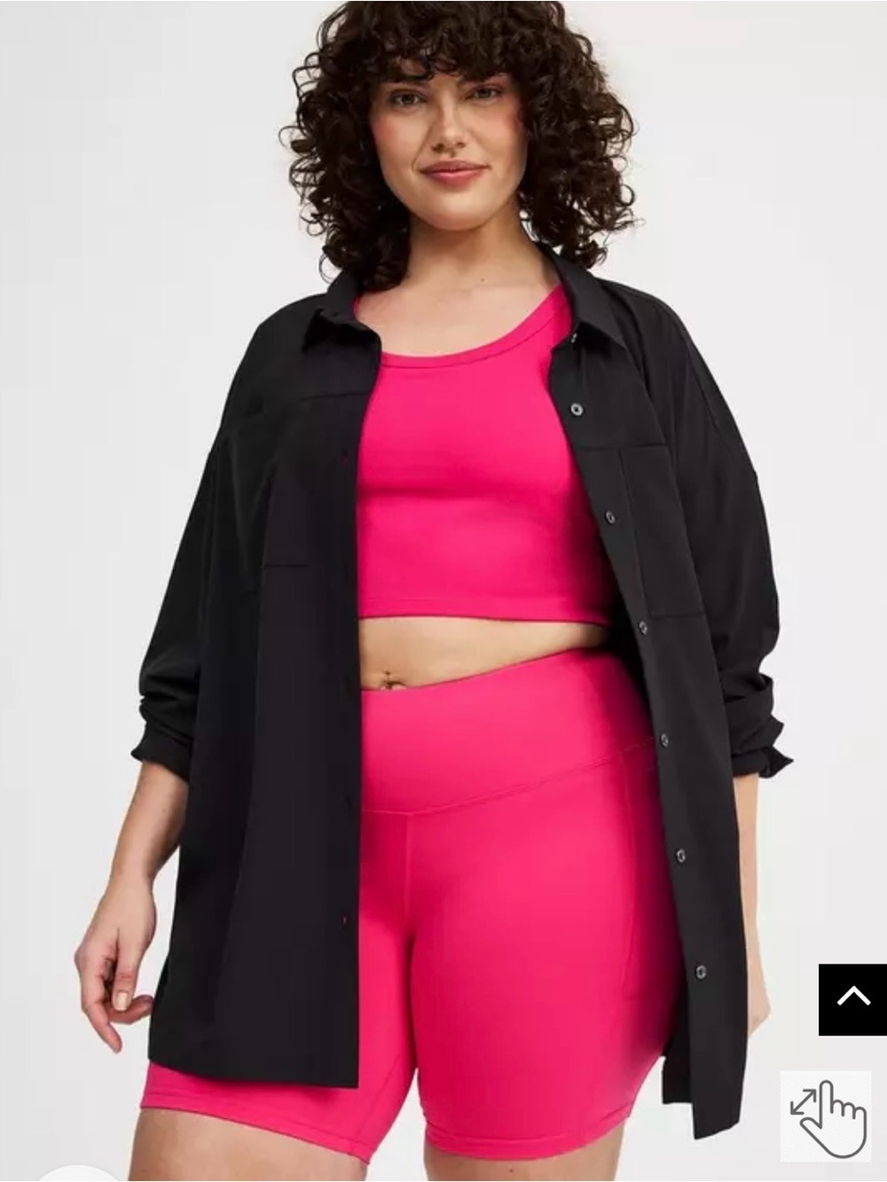 Torrid Tru Stretch Woven Active Over Shirt Button-Up Active Shirt - Plus 22/24W